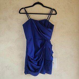 Max And Cleo Dark Dragonfly Lulu Strapless Lined Zip Closure Mini Dress-Size: 2